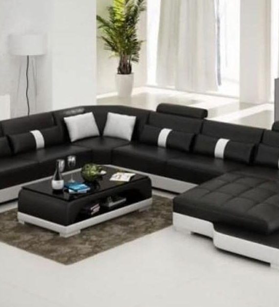 Spacious Premium Leather Sofa